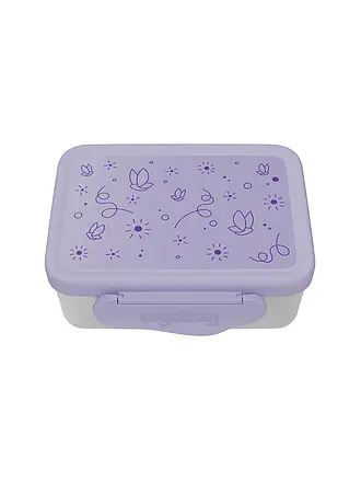 ERGOBAG | Edelstahl Brotdose Blumen | lila